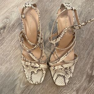 BCBGeneration Strappy Sexy Snake like Heels 8.5